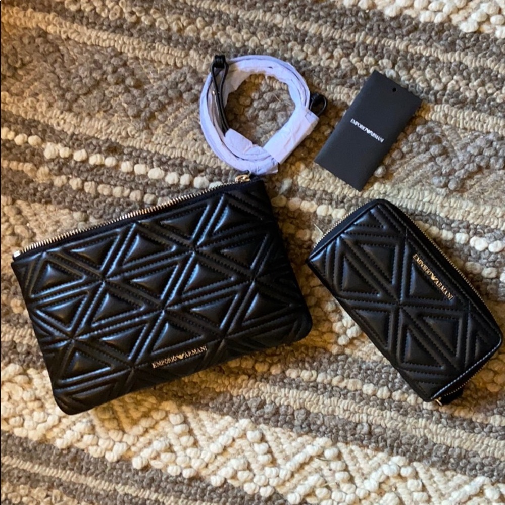 Brand new Emporio Armani clutch and wallet